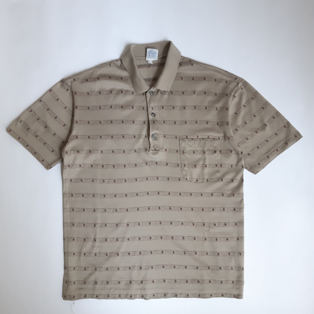 Vintage patterned stripe polo